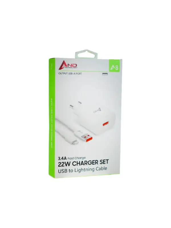 And Lightning 22 W 3,4 A Şarj Set And-a8