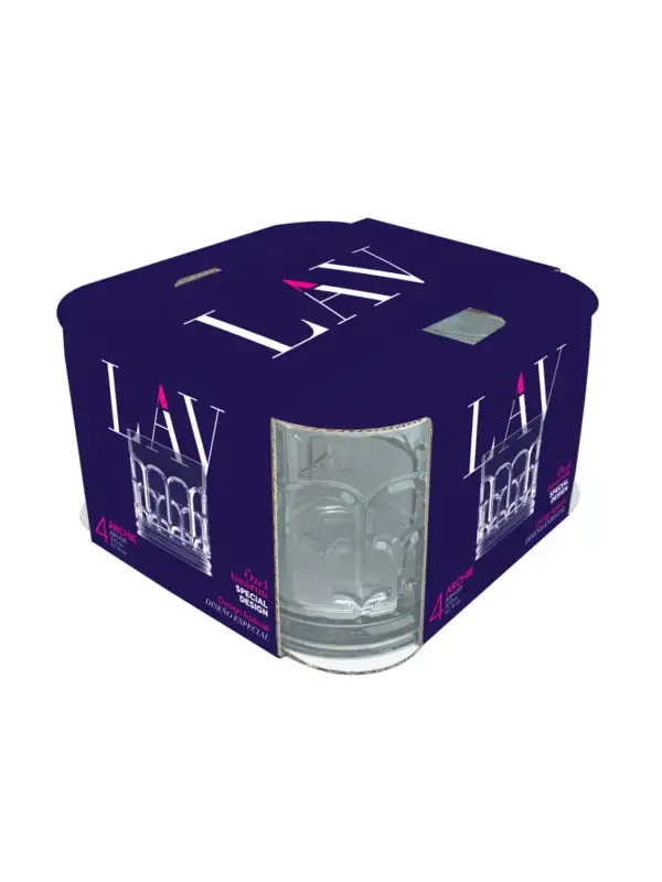 Archie 4lü Meşrubat Bardağı - Şeffaf - 370 ml