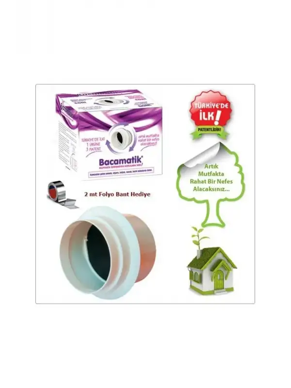 Bacamatik Aspiratör Davlumbaz Baca Klapesi Koku Önleyici Klape