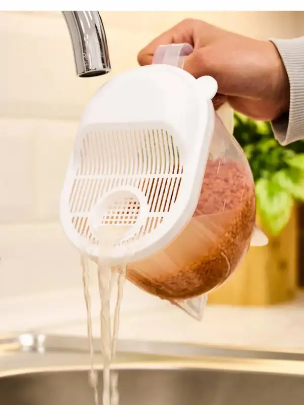 Bakliyat Yıkama Süzme Pratik Ölçülü Süzgeç