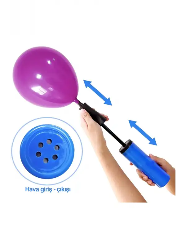 Balon Şişirme Pompası Renkli Balon Pompası