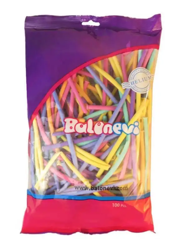 fryx Balon Sosis Modeli Makaron Rengarenk Pakette 100 Adet Thelogin 969213