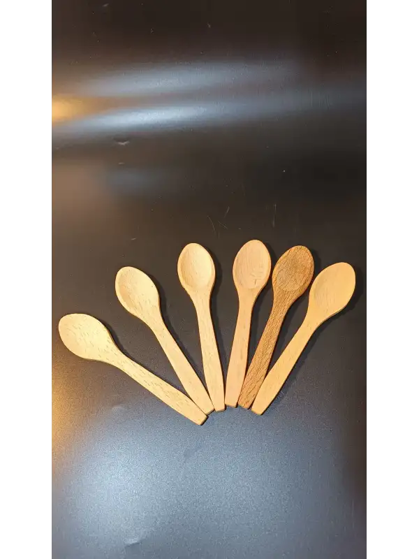 Balsa 6 Adet Ahşap Küçük Tahta Kaşık-13cm