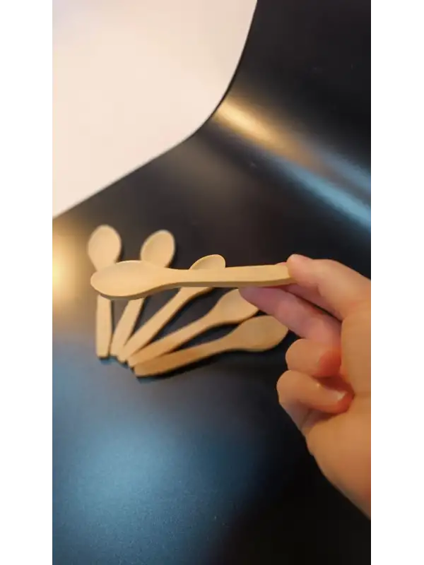 Balsa 6 Adet Ahşap Küçük Tahta Kaşık-13cm