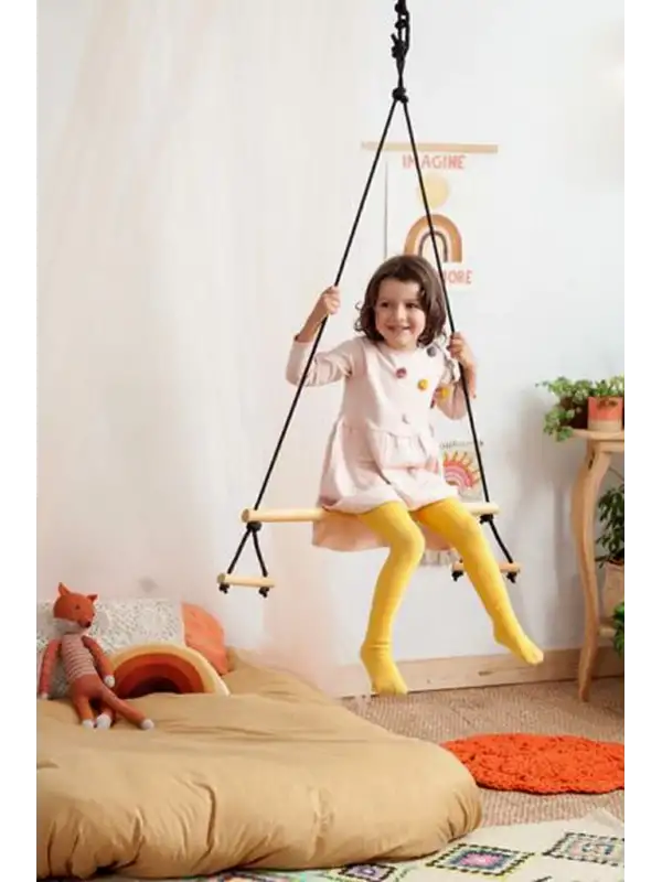 Motessori Ahşap Duyusal Trapez Salıncak Çocuk Jimnastik Aktivite Gelişim Salıncağı
