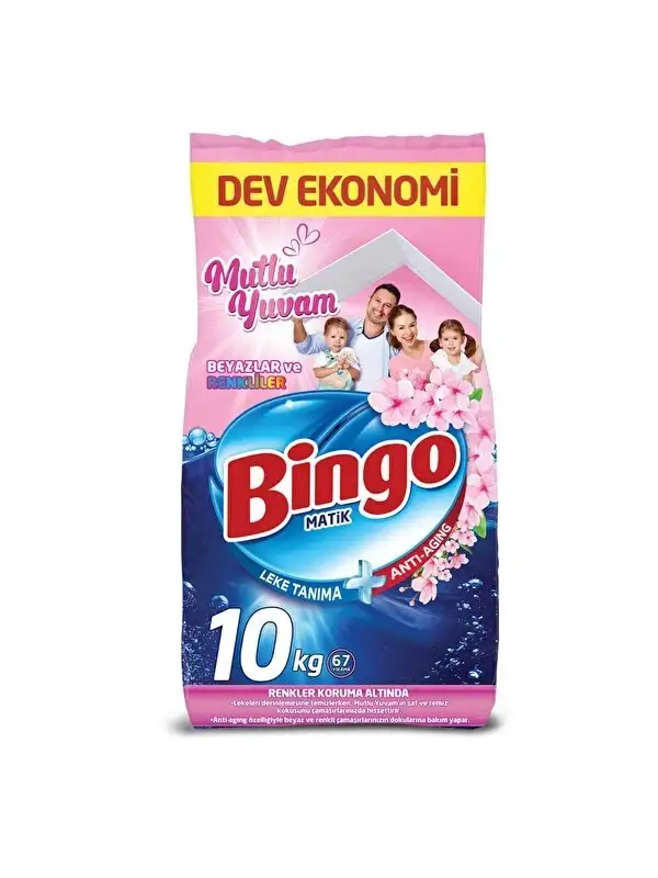 Bingo Matik 10kg Mutlu Yuvam Renkli&amp;beyaz