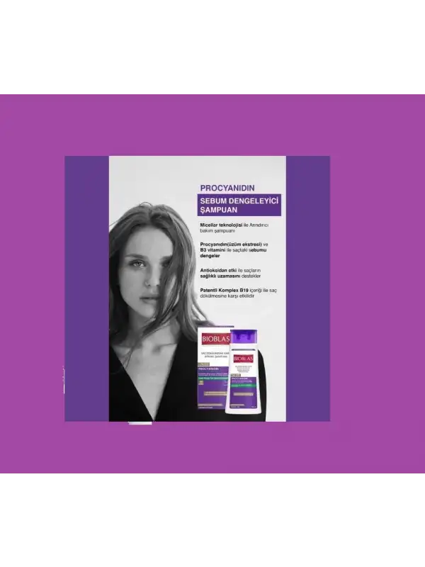 Bioblas Saç Dökülmesine ve Yağlanmaya Karşı Şampuan (Procyanidin) 360 ml