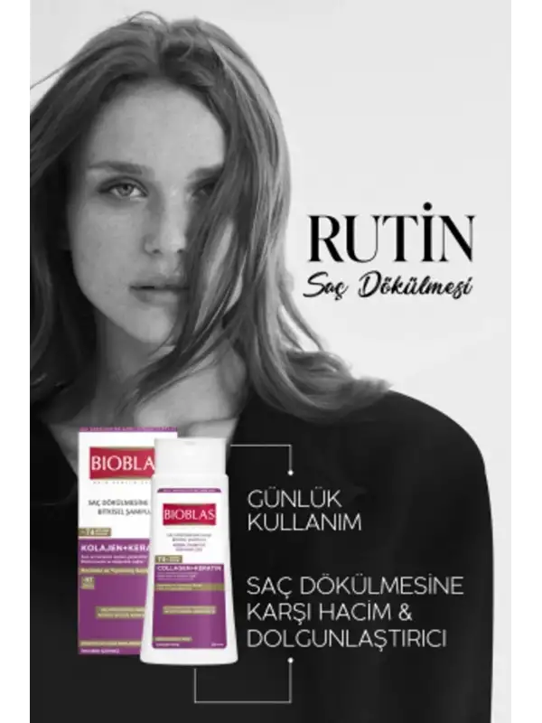 BioblasSaç Dökülmesine Karşı Hacim Şampuanı Collagen Keratin 360 Ml