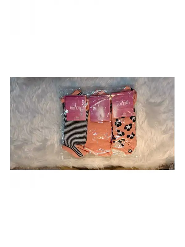 Bolero Çorap 12li Patik Kadın Çok Renkli Çorap