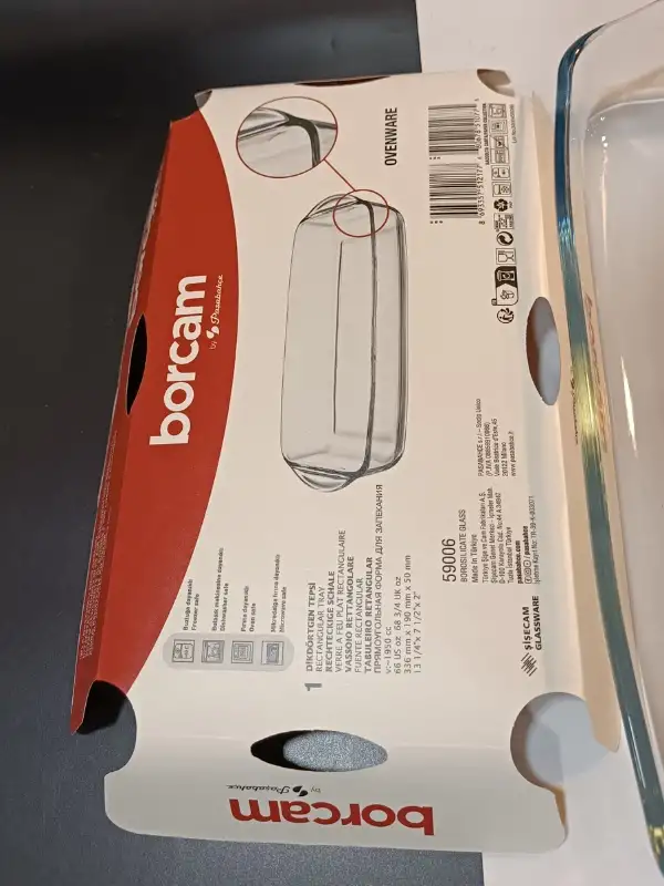 Borcam Orta Boy Dikdörtgen Tepsi 1 Adet Fırın Tepsisi ( 59006)