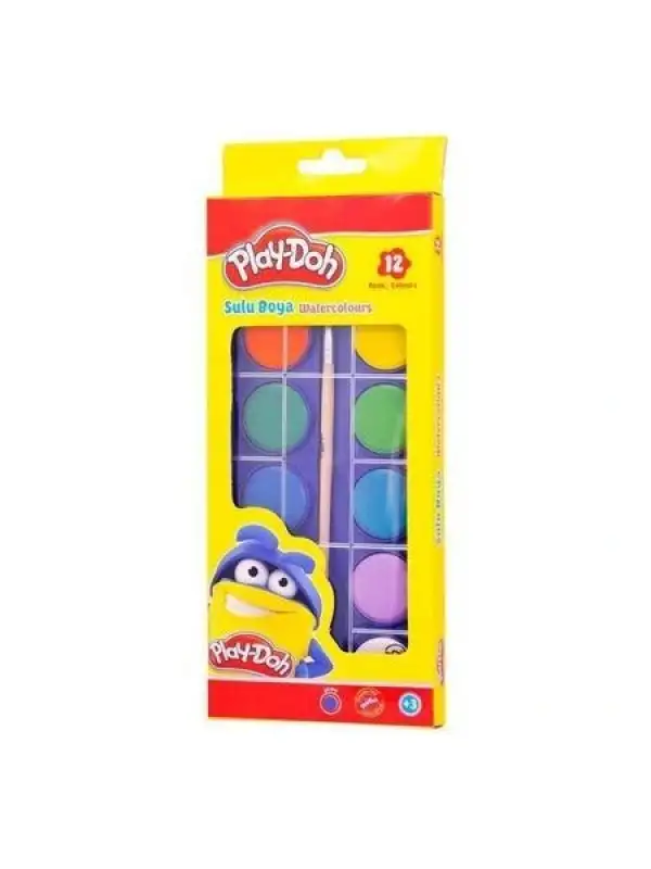 Bu-bu Play-doh Suluboya 12 Renk Küçük Su002