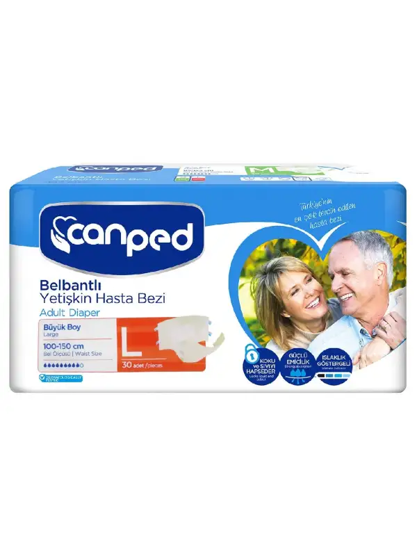 Canped Yetişkin Hasta Bezi Büyük 30lu L