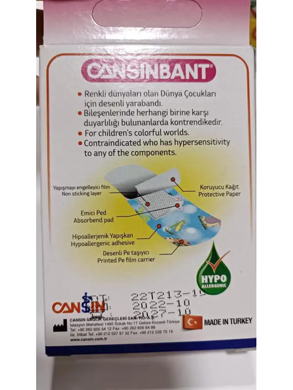 Cansın Yara Bandı Desenli 20 Li Paket ( 20 adet)