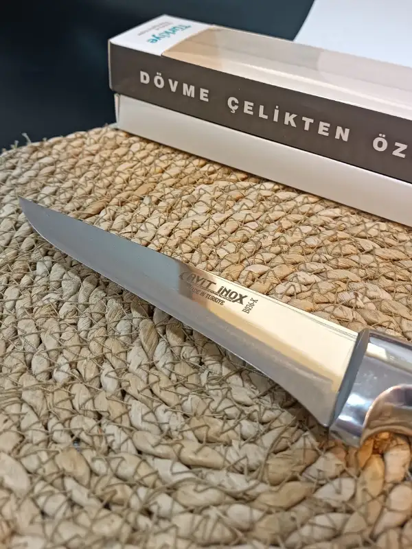 Cavit İnox Kasap Bıçağı Deri Yüzme 25 Cm