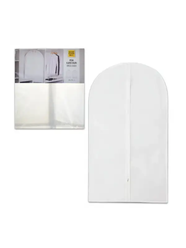 Abiye Elbise Kılıfı 60x100cm Siyah - Beyaz Su Geçirmez Dress Cover