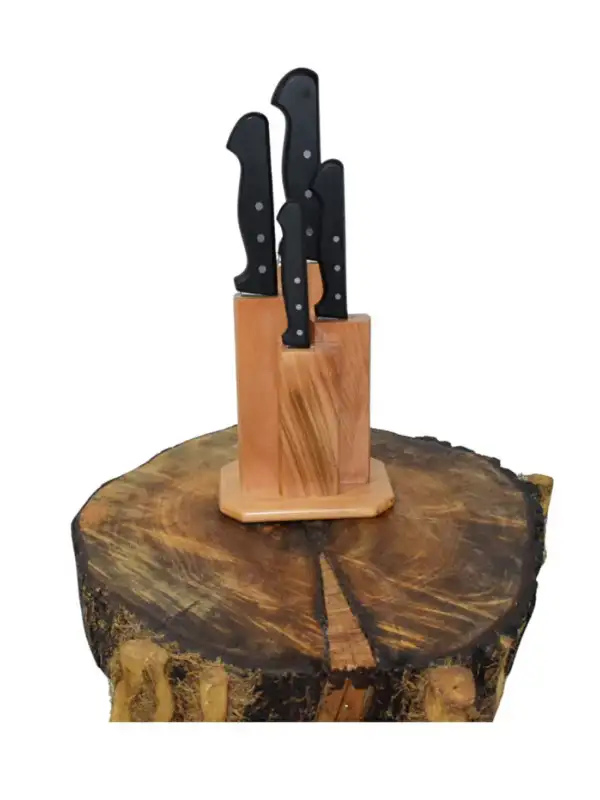 Dik Kütüklü Günlük Kullanım Mutfak Bıçak Seti ve Soyacak
