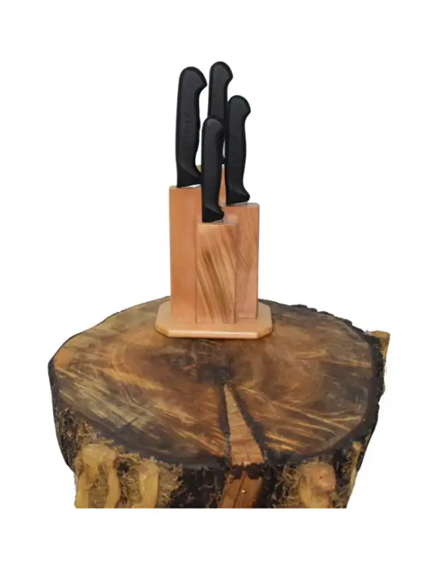 Dik Kütüklü Günlük Kullanım Mutfak Bıçak Seti ve Soyacak
