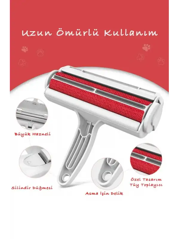 Hazneli Kedi Köpek Evcil Hayvan Kazak Kıyafet Elbise Halı Yatak Tüy Temizleyici Kıl Toz Toplayıcı