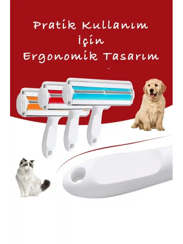 Hazneli Kedi Köpek Evcil Hayvan Kazak Kıyafet Elbise Halı Yatak Tüy Temizleyici Kıl Toz Toplayıcı