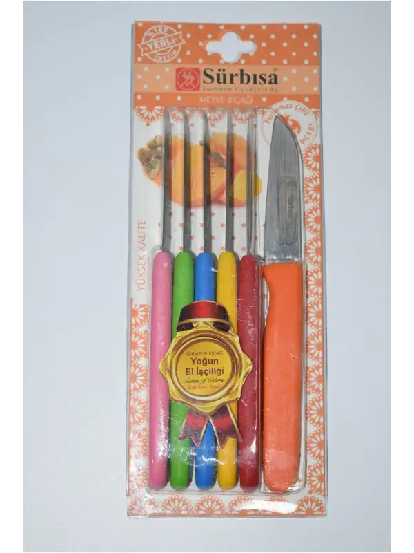 Çaylaravm Sürbısa 061007 Meyve Bıçağı 6 Lı Set Çok Renkli