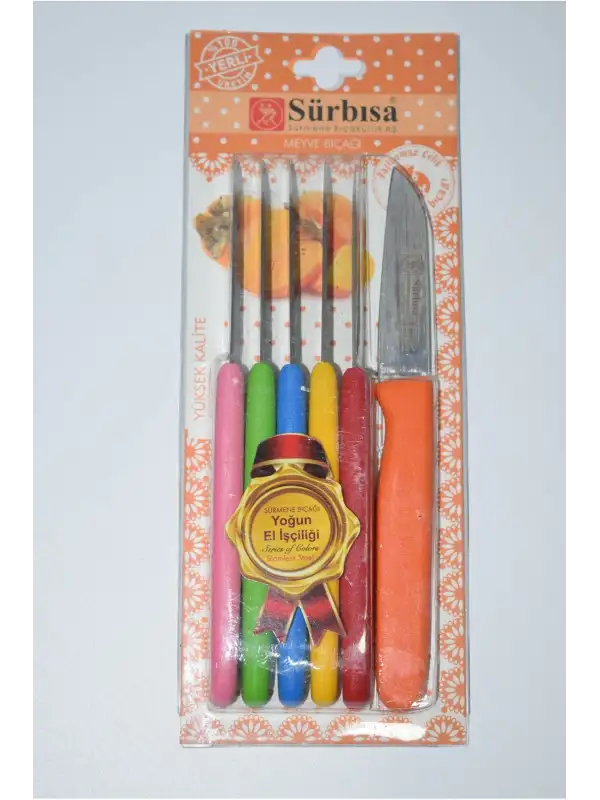 Çaylaravm Sürbısa 061007 Meyve Bıçağı 6 Lı Set Çok Renkli