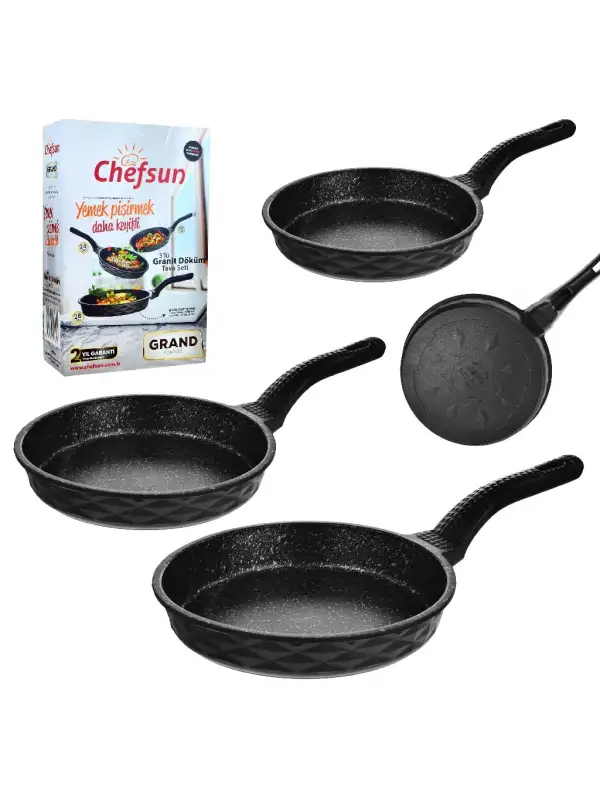 Chefsun Grand Series 3 Lü Döküm Tava Set