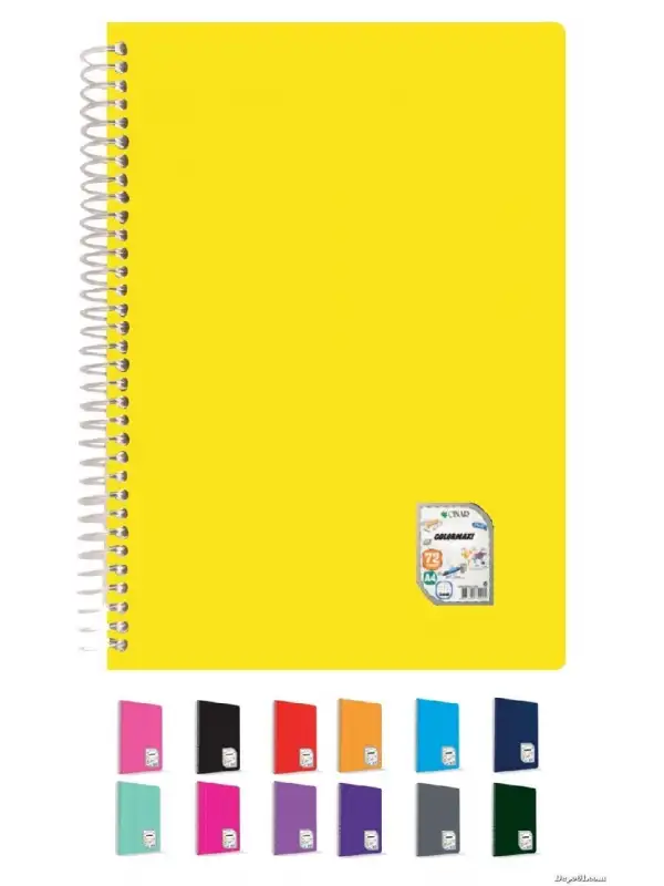 Çınar Colormaxi Pp Spiralli Defter 72 Yp. Çizgili A4 73001