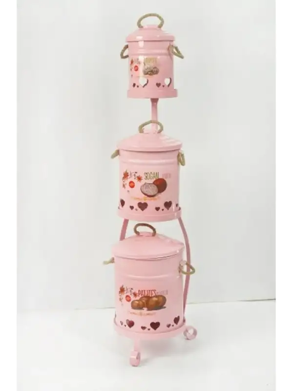 Çlk Ym-1040 Eko Metal Patates Soğan Sarımsak Kovası 3 Lü