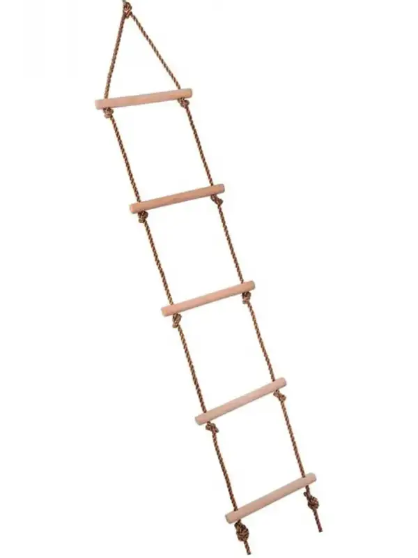 Çocuk Ahşap ip 6 Merdiven ve Trapez Salıncak 2 li Eğitici SetTırmanma Kulesi & Trapez Jimlastik Salıncağı