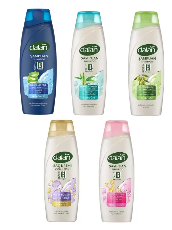 DALAN 4 Çeşit Şampuan & Saç Kremi 5li Fırsat Paketi 450 ML – Tüm Saçlar İçin