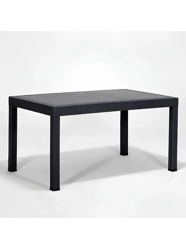 Daystone Comfort Rattan Camsız Masa Antrasit 90*150