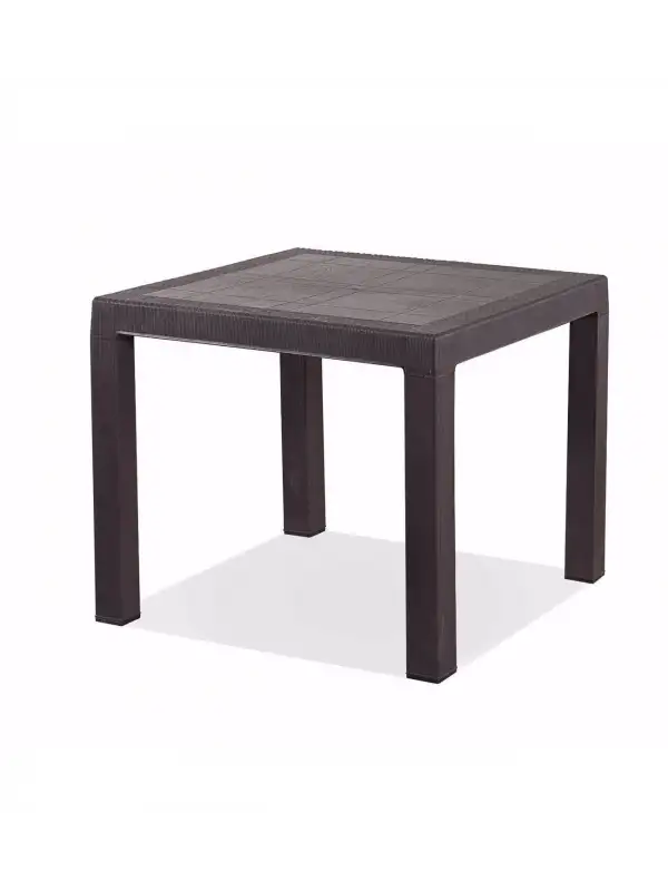 Daystone Comfort Rattan Camsız Masa Kahve 90*90