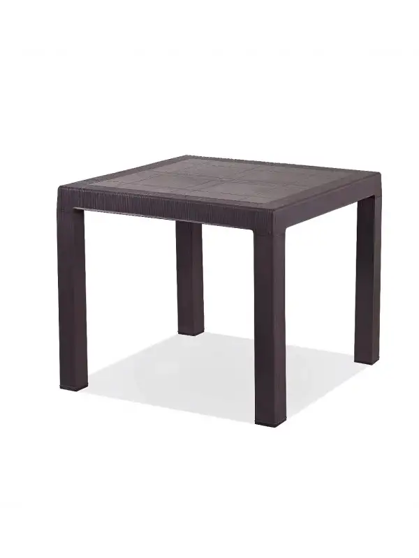 Daystone Comfort Rattan Camsız Masa Kahve 90*90