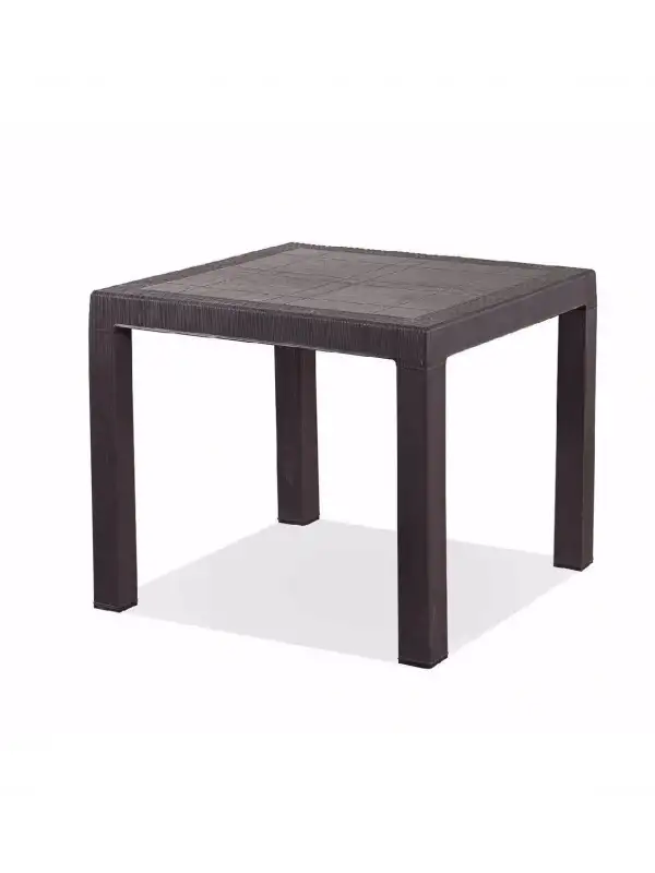 Daystone Comfort Rattan Camsız Masa Kahve 90*90