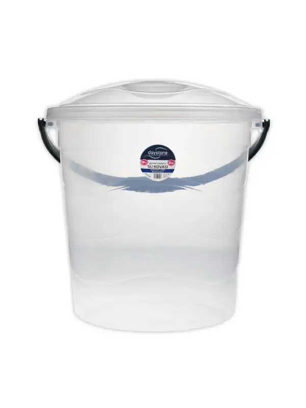 Daystone Kapaklı Su Kovası Şeffaf 10 Lt No:3 Ds-2996