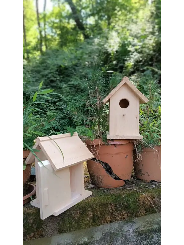Dekoratif Bahçe Ahşap Kuş Evi