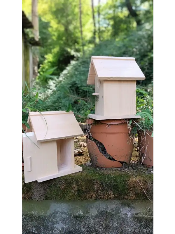 Dekoratif Bahçe Ahşap Kuş Evi