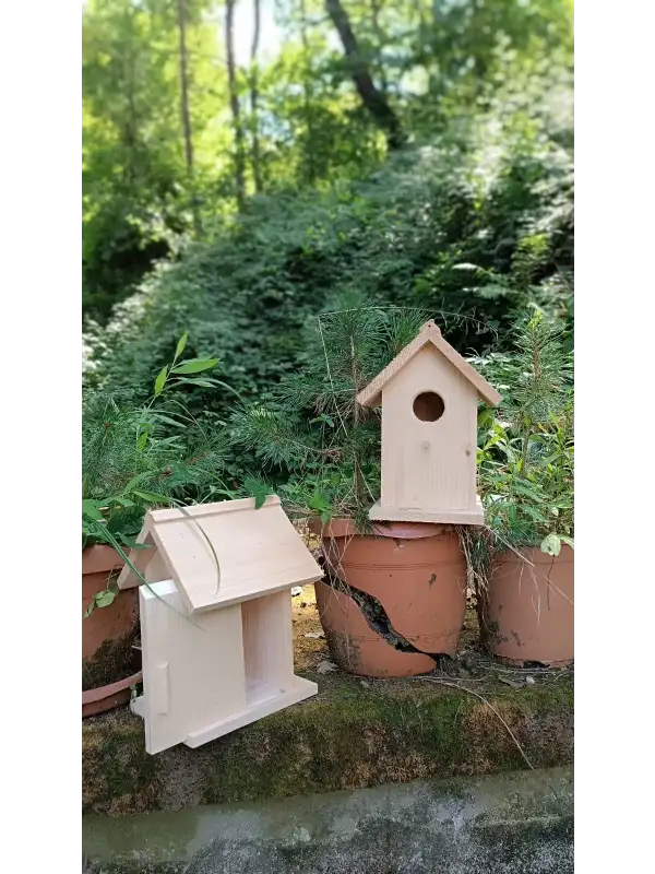Dekoratif Bahçe Ahşap Kuş Evi