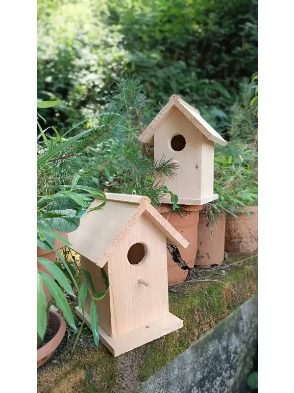 Dekoratif Bahçe Ahşap Kuş Evi