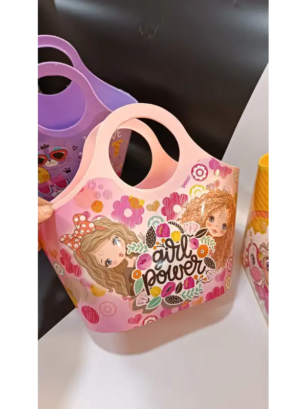 Desenli Çocuk Çantası-gırl Power