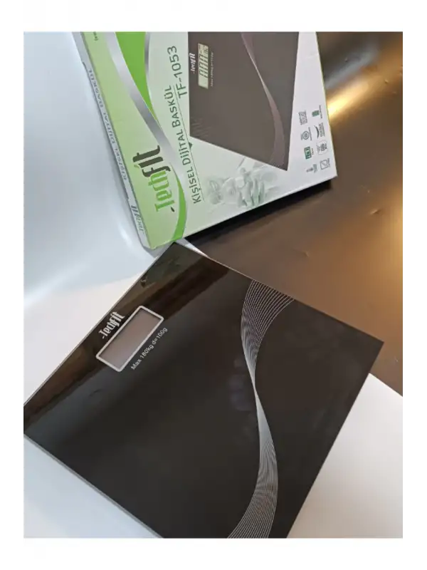 Dijital Banyo Baskülü Siyah Cam