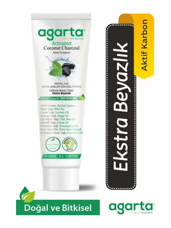 Agarta 6lı Aile Paketi Diş Macunu Seti + Doğal Gül Suyu Hediye (Aktif Karbon, Misvak, Naneli, Çocuk)