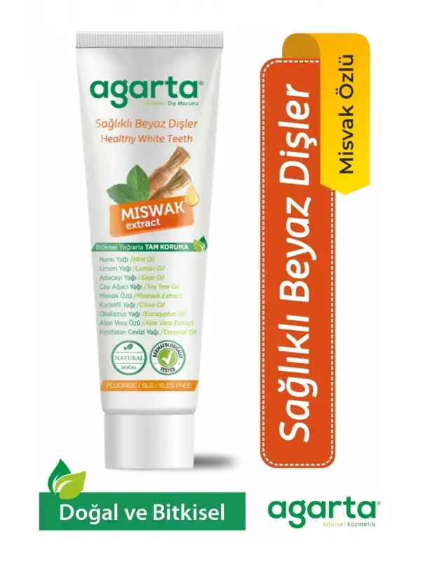 Agarta 6lı Aile Paketi Diş Macunu Seti + Doğal Gül Suyu Hediye (Aktif Karbon, Misvak, Naneli, Çocuk)