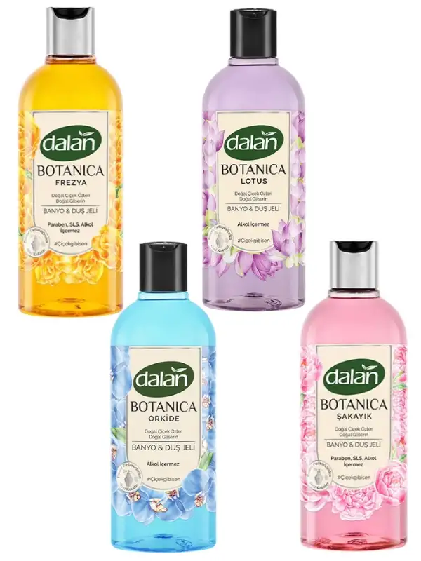 Doğal Duş Jeli 4 x 500ml Frezya, Orkide, Lotus, Şakayık Çiçekgibisen Baştan Çıkarıcı
