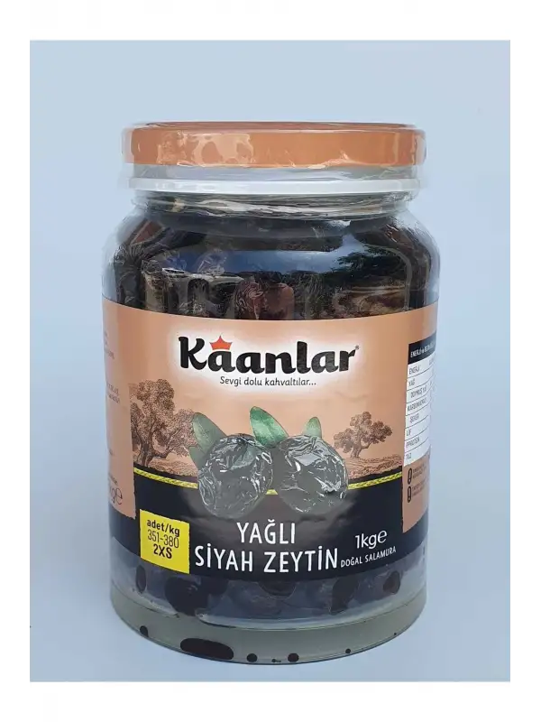 Doğal Salamura Yağlı Siyah Zeytin 1000 Gr * 3 adet