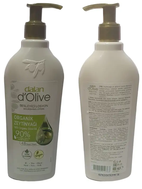 Dolive Vücut Losyonu 400 Ml 48 Saat Nem % 90 With Organic Olive Oil