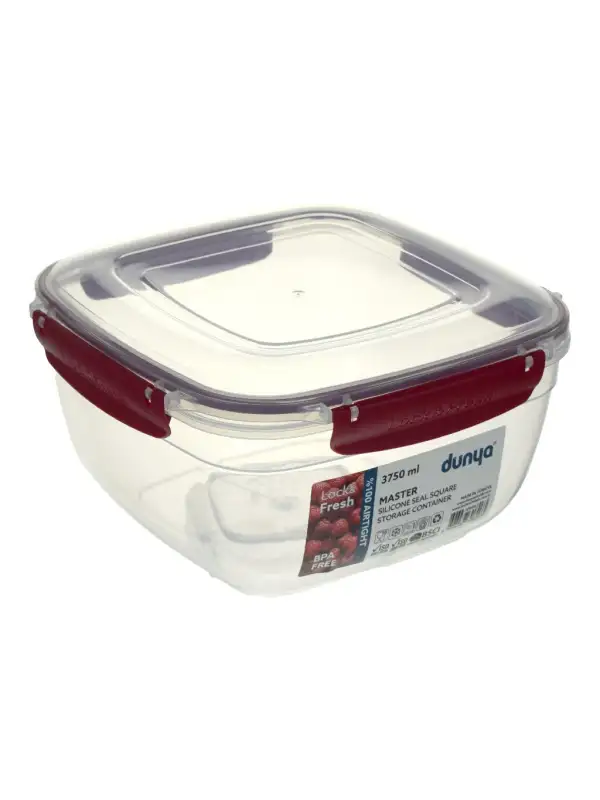 Dünya Pls Master Kare Saklama Kabı 3750ml 30806