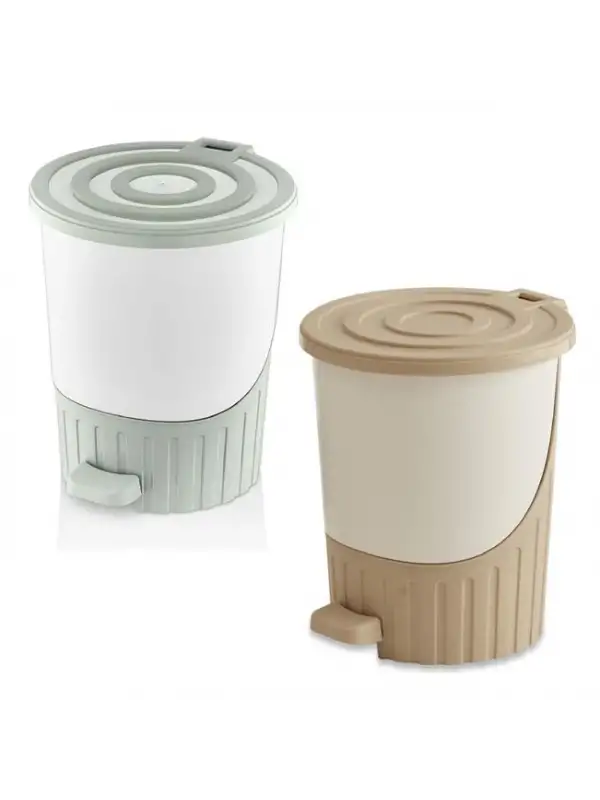 Dünya Pls Pedallı Çöp Kovası Pastel 26 Lt 01071