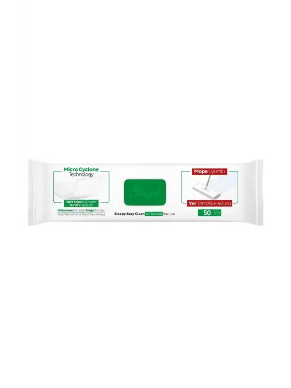 Easy Clean Beyaz Sabun Katkılı Mopa Uyumlu Yer Temizlik Havlusu 50 Yaprak