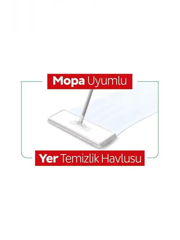 Easy Clean Beyaz Sabun Katkılı Mopa Uyumlu Yer Temizlik Havlusu 50 Yaprak